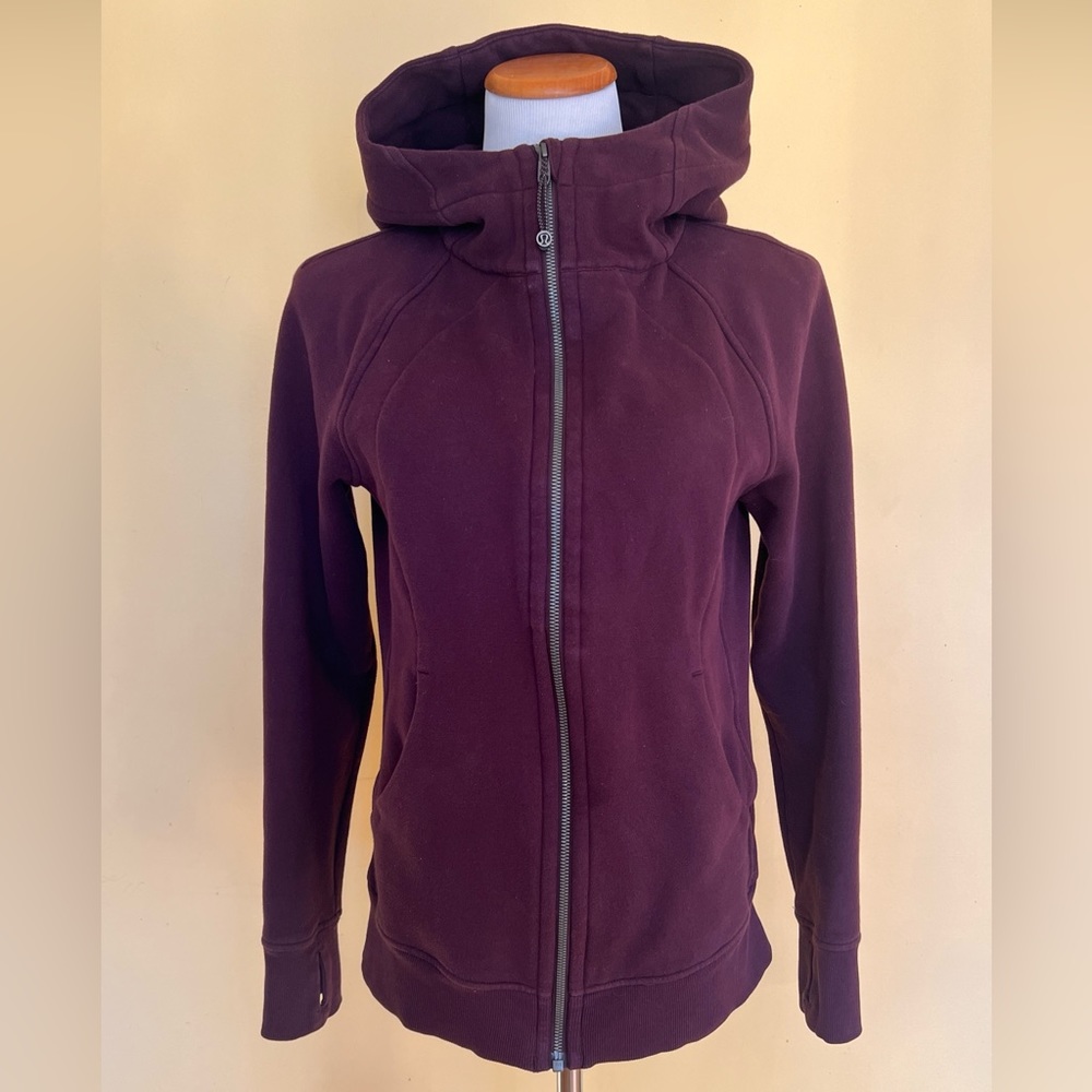 SOLD ❤️ Lululemon Black Cherry Scuba Hoodie 8/M - Picture 7 of 12